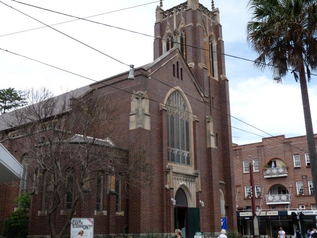 St Mathews Church where the corroborees were held behind the building